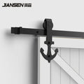 Black Modern American Anchor Type Sliding Barn Door Slide Rail Track Barn Door Hardware Kits