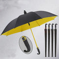 27inch Straight Golf Umbrella Custom LOGO Small Hook Waterproof Cover Umbrella Golf Black Rubber Long Handle Automatic Umbrella