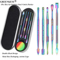 5Pcs Box Set Stainless Steel Cuticle Pusher Double Sided Colorful  Nail Cuticle Pusher Manicure Tools Nail Cuticle Pusher