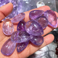 Wholesale Natural Polished Garden Quartz Amethyst Necklace Water Drop Crystal Pendant