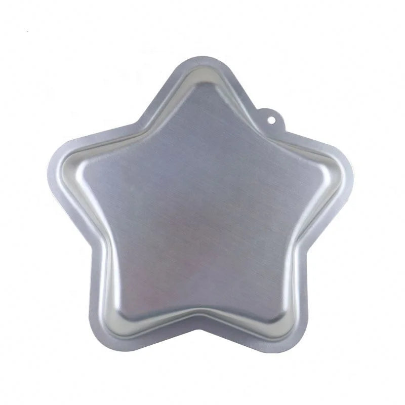 9 Inch Star Birthday Cake Baking Pan  Pentagram Shaped Aluminum 3D Baking Mould Tin