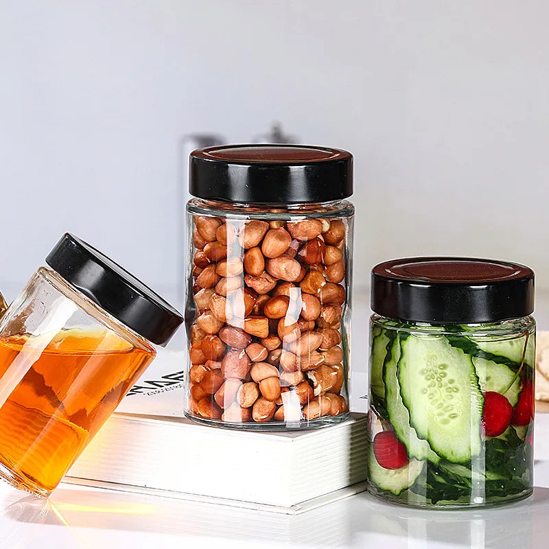200ml 350ml Glass Preserving Jars With Lids for Canned Food Storage Glass Storage Bottle and Jars