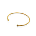 Chris April in Stock Fashion Jewelry 316L Stainless Steel PVD Gold Plated Water-proof Mobius Twisting Cuff Bracelet
