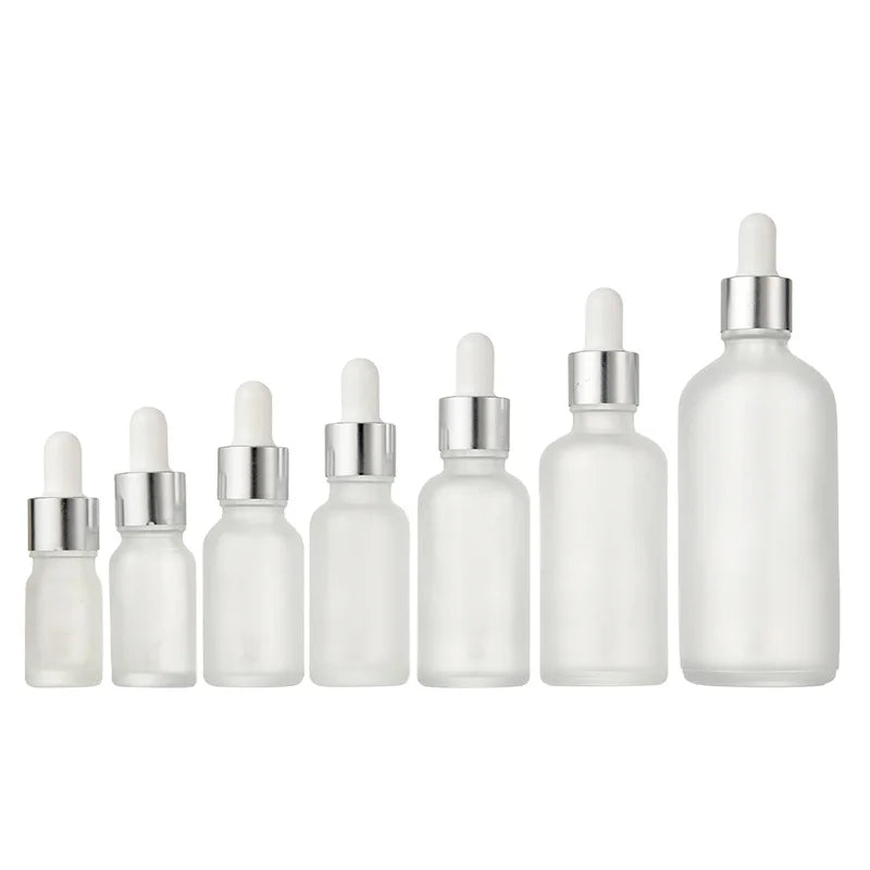 5ml 10ml 15ml 20ml 30ml 50ml 100ml Customizable Essential Oil Matte Bottle Dropperl Glass Bottles with 50ml 100ml Capacity