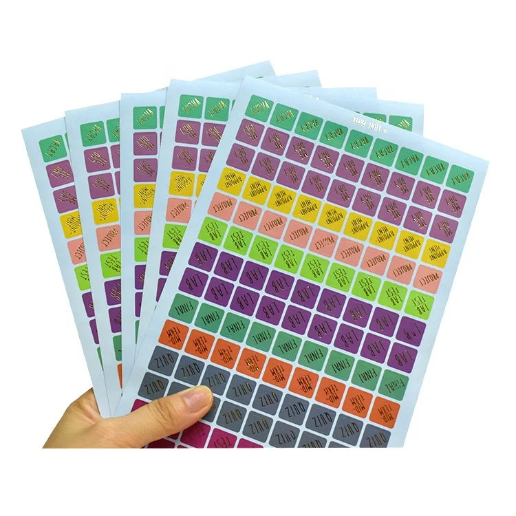 Custom Kids Decorative Scrapbook DIY Self Adhesive Kawaii Cartoon Sticker Sheet