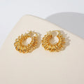 Tongxin New 18K Gold Copper Circle Hoop Earring Women Personalized Geometric Clip-on Earrings Gifts for Mommy