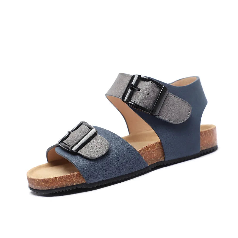 2025 Summer Korea Children Cork Soft Bottom Non slip Sandals Beach Shoes