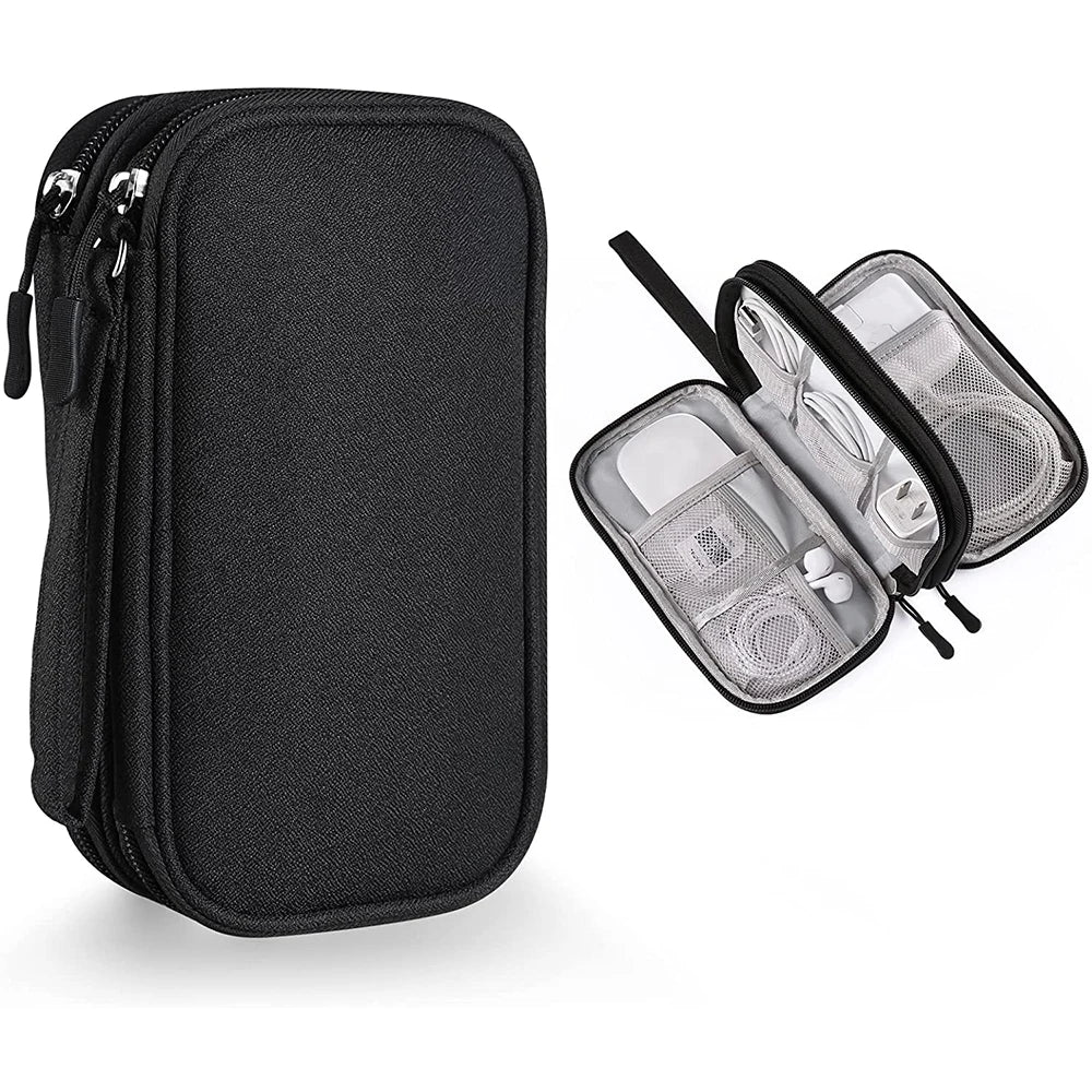 Factory Price Travel Organizer Bag Factory Price Cable Storage Pouch Carry Case Portable Waterproof Double Layers Bags