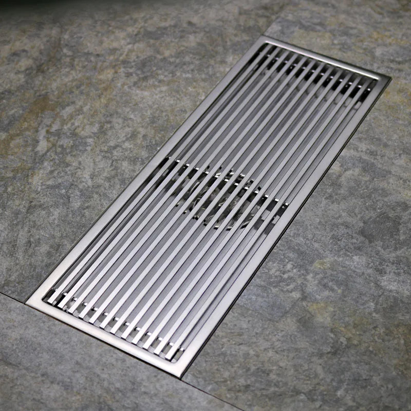 304 Stainless Steel 12 Inch Long Rectangle Linear Shower Floor Drain