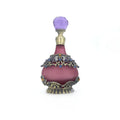 15ml Antiqued Vintage Craft Gift Home Decoration Metal Alloy Perfume Bottle Retro Arab Style Empty Glass Essential Oil Bottle