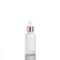 30 ml Serum Essential Oil Pink Rose Frosted Glass Dropper Bottle with Rose Gold Droppers Cap Aromatherapy Bottles for Oils 30ml