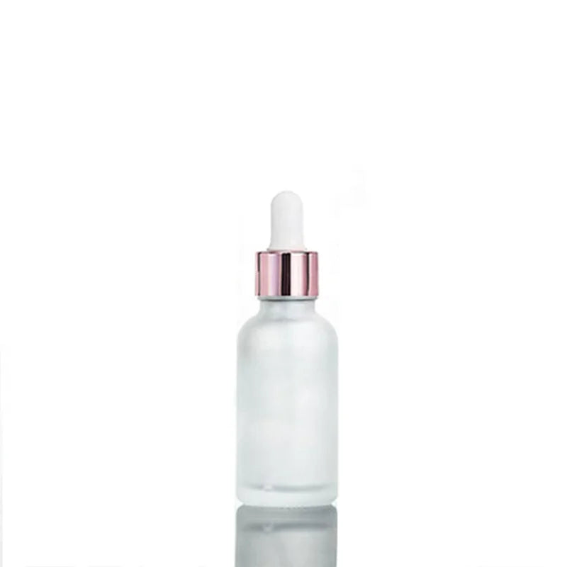 30 ml Serum Essential Oil Pink Rose Frosted Glass Dropper Bottle with Rose Gold Droppers Cap Aromatherapy Bottles for Oils 30ml