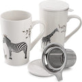 450ml Wholesale Customized Modern Design Hand Painted With Stainless Steel Infuser  Unglazed Ceramic Mug Set Porcelain