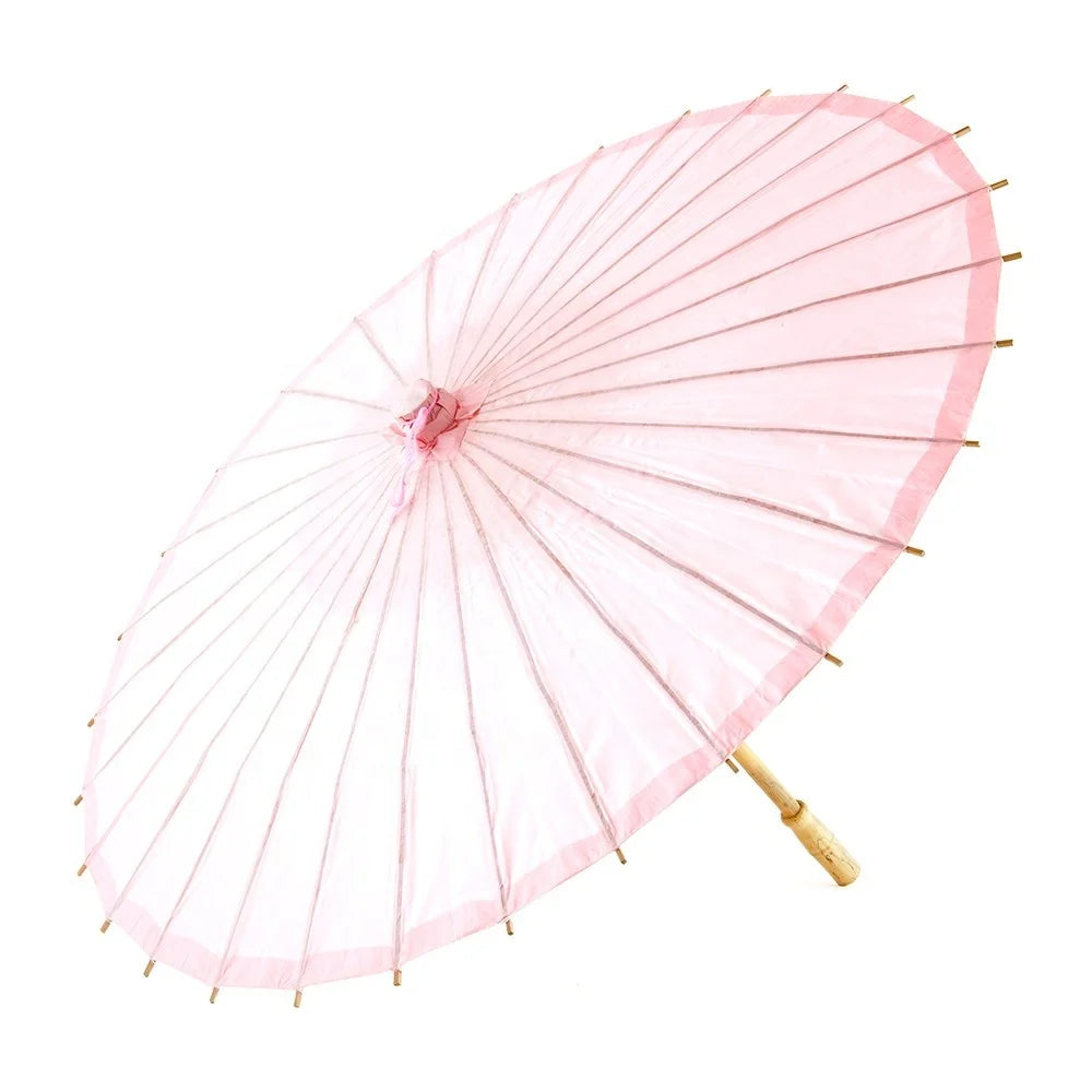 IN STOCK Chinese Wholesale Fashionable Multipurpose Paper Parasols Wedding White Paper Umbrella Parasols
