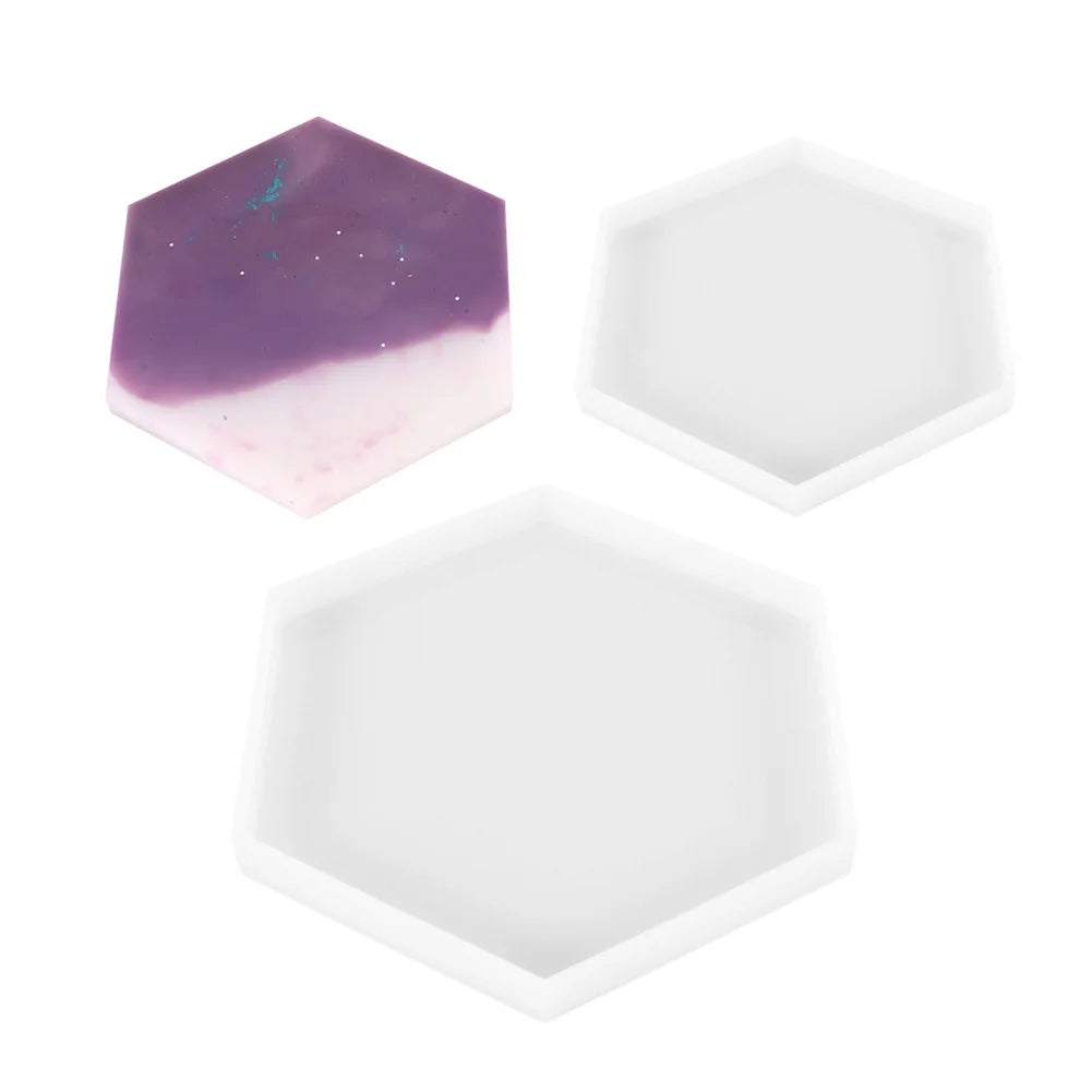 Hot Sale RTS Silicone Mold Resin Coaster Polygonal Geometric Abstract Candle Silicone Mould for Resin Casting
