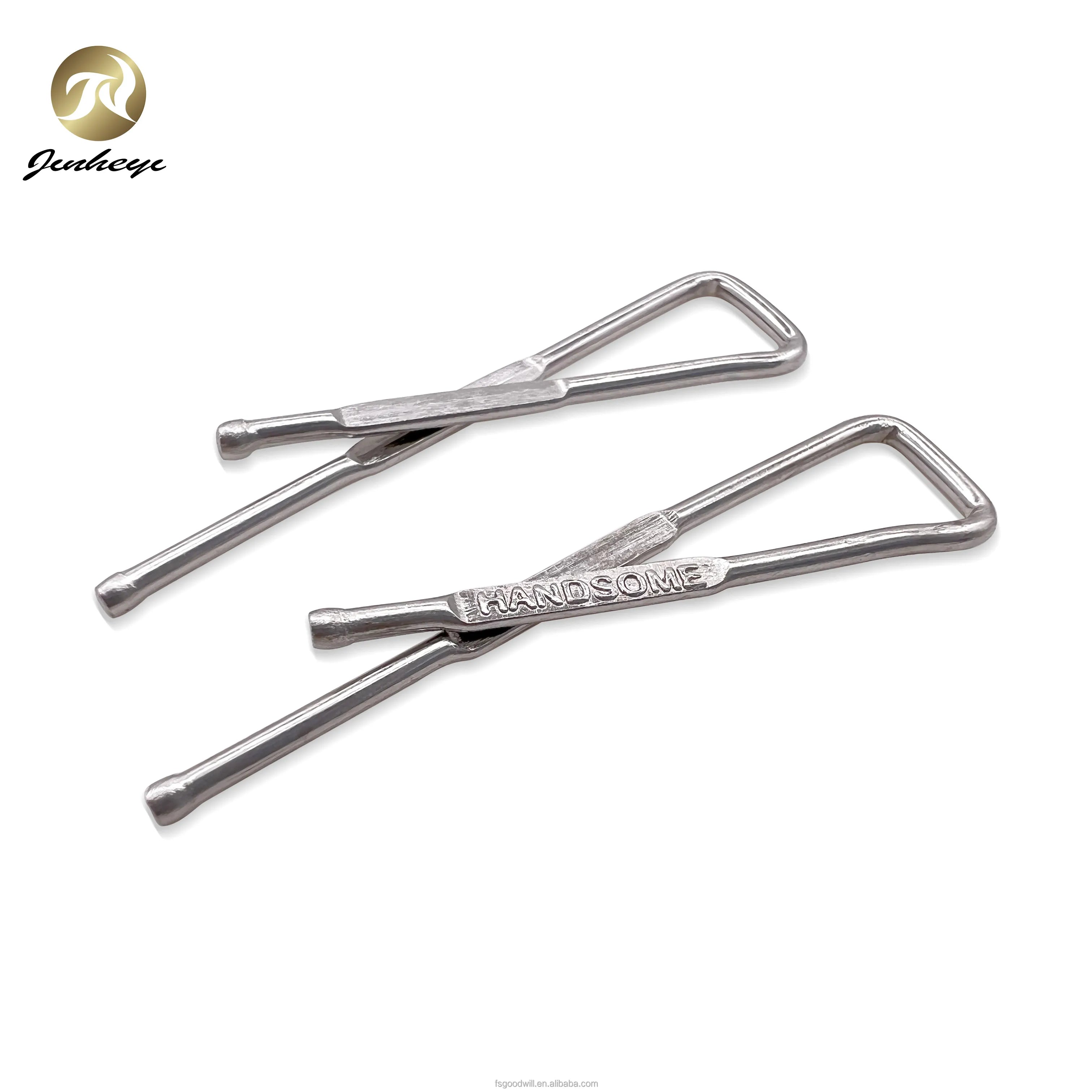 45*8 MM Shirt Packaging Material Metal Clothing Shirt Packing Clip X Shape Metal Clips for Shirt