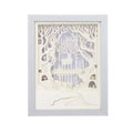 Sweetmade Custom  3D  Paper-Cut Lightbox Acrylic Board Covered Shadow Box Frames Decoration for Bed Room