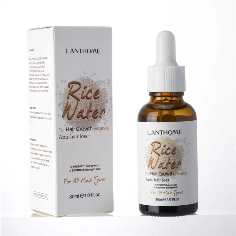 Private Label Oem Rice Water Hair Moisturizing Nourishing Smoothing Essence Damaged Hair Repairing Serum for Hair Loss
