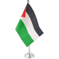 Factory Wholesale Price Customization of National Flags Mini with Bases and Table Flag Poles Palestinian Table Flag