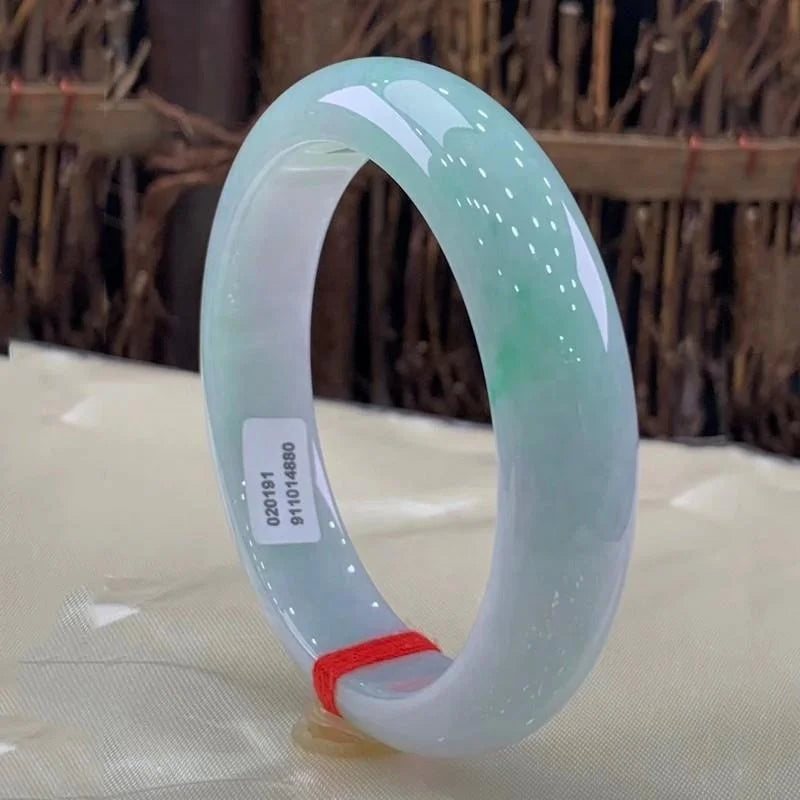 High Standard Exquisite Jade Bracelet Bangle in Spring Colors of Violet Sunflower and Green Perfect As Myanmar Jadeite Gift