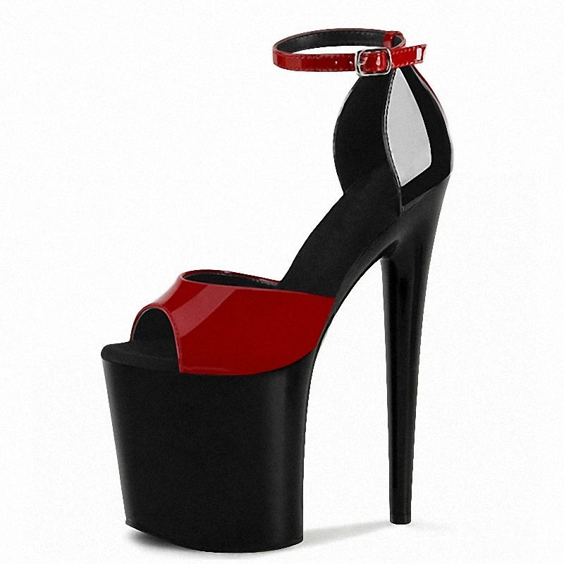 Ankle Strap Stage Performance Fashion Thick Heel Thick Bottom Nightclub Shoes 20cm Super High Heel Waterproof Platform Sandals