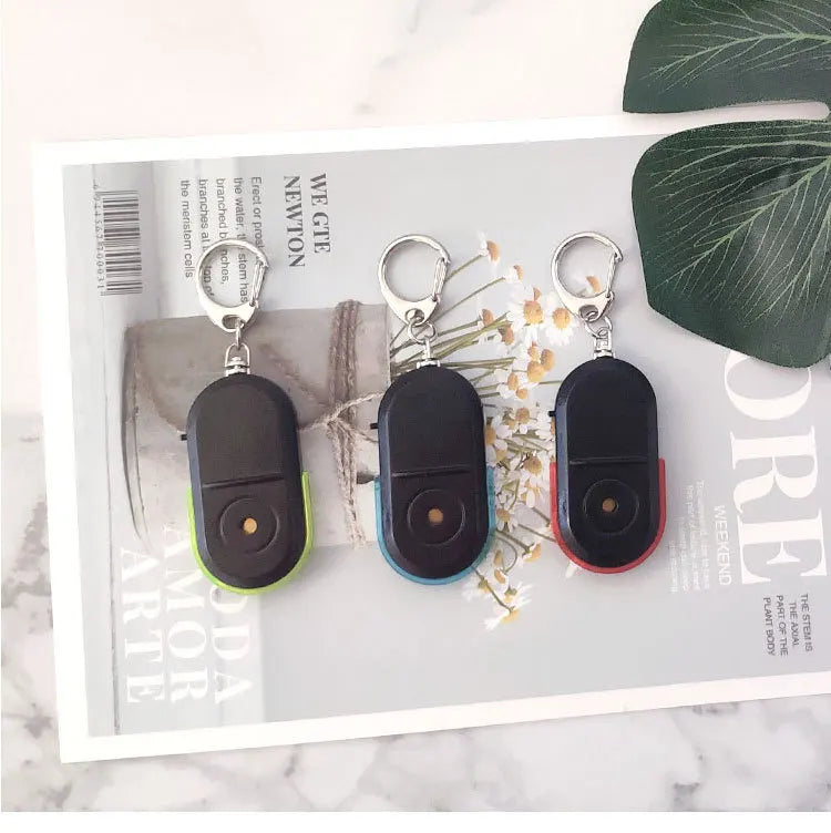 Anti-Lost Alarm Key Finder Locator Keychain Whistle Sound With LED Light Mini Anti Lost Key Finder Sensor