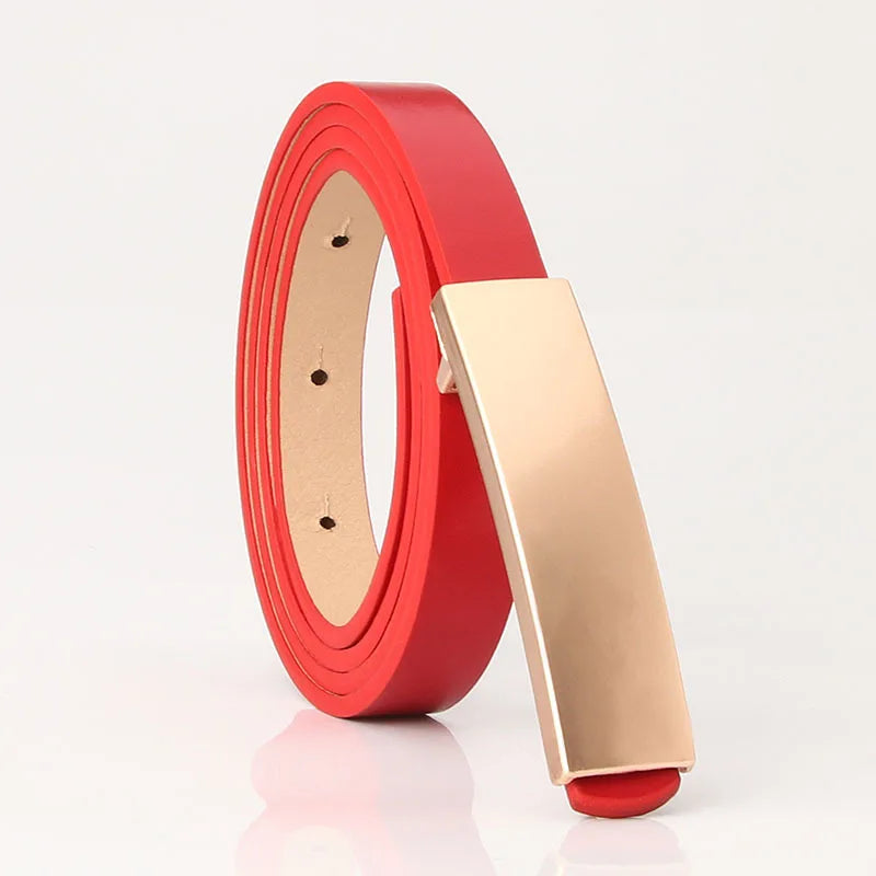Hot  PU Leather Belt  Plate Buckle Belt Custom Genuine Leather Belt With Dress for Women