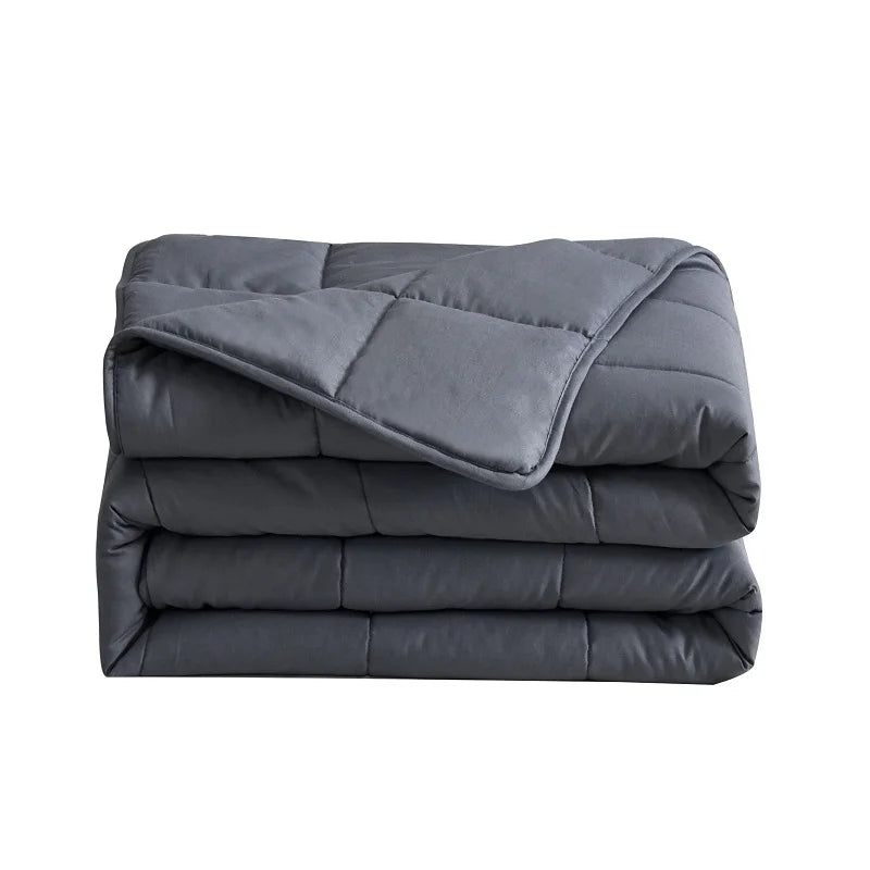Custom 150x200 Thick Soft Bamboo Fleece Eco-Friendly Therapeutic Quilted Cooling Portable Weighted Blanket for Travel Home