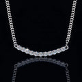 New Design HipHop U Shaped D Color Moissanite Pendant S925 Sterling Silver Cuban Necklace for Men and Women