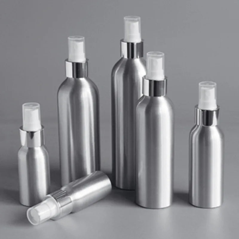 Wholesale 30ml 50ml 100ml 150ml 200ml 250ml 500ml 1000ml Black Empty Aluminum Spray Pump Perfume Bottle for Cosmetic Packaging