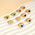 Fashion Minimalist Stainless Steel Jewelry Wholesale Tarnish Free 18K Gold Plated Waterproof Zircon Hoop Earrings for Women