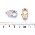 Vekeklee YM101 Brass 18K Gold Plated Nickel Free Jewelry Making Findings Big Size Rectangle Lobster Clasp