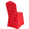 Red Spandex Elastic Dining Chair Cover for Hotel Restaurant Banquet Wedding Celebration 220g OUGU Model 01