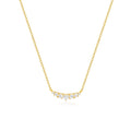 Fashion Jewelry Necklaces 925 Sterling Silver Necklace Minimalist a bar of Cubic Zircon Gold Plated Necklace Jewelry for Women