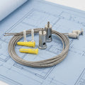 OEM Ceiling Suspension Set Steel Wire Cable Adjustable Lights Suspension Kit Lighting Hanging System MegaBDM