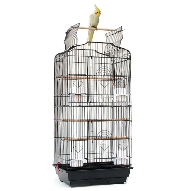 Foldable Iron Wire Black White Cage for Pet Collapsible Pet Outdoor Cage