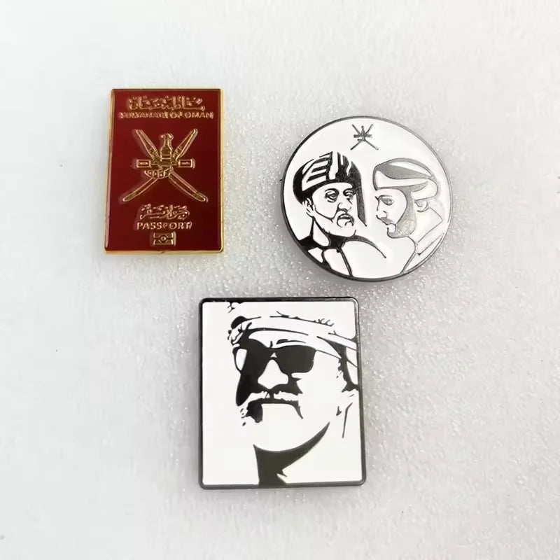 Factory Price Free Mold Oman Passport Metal Stickers Mobile Phone Accessories Oman Emblem Metal Logo Stickers