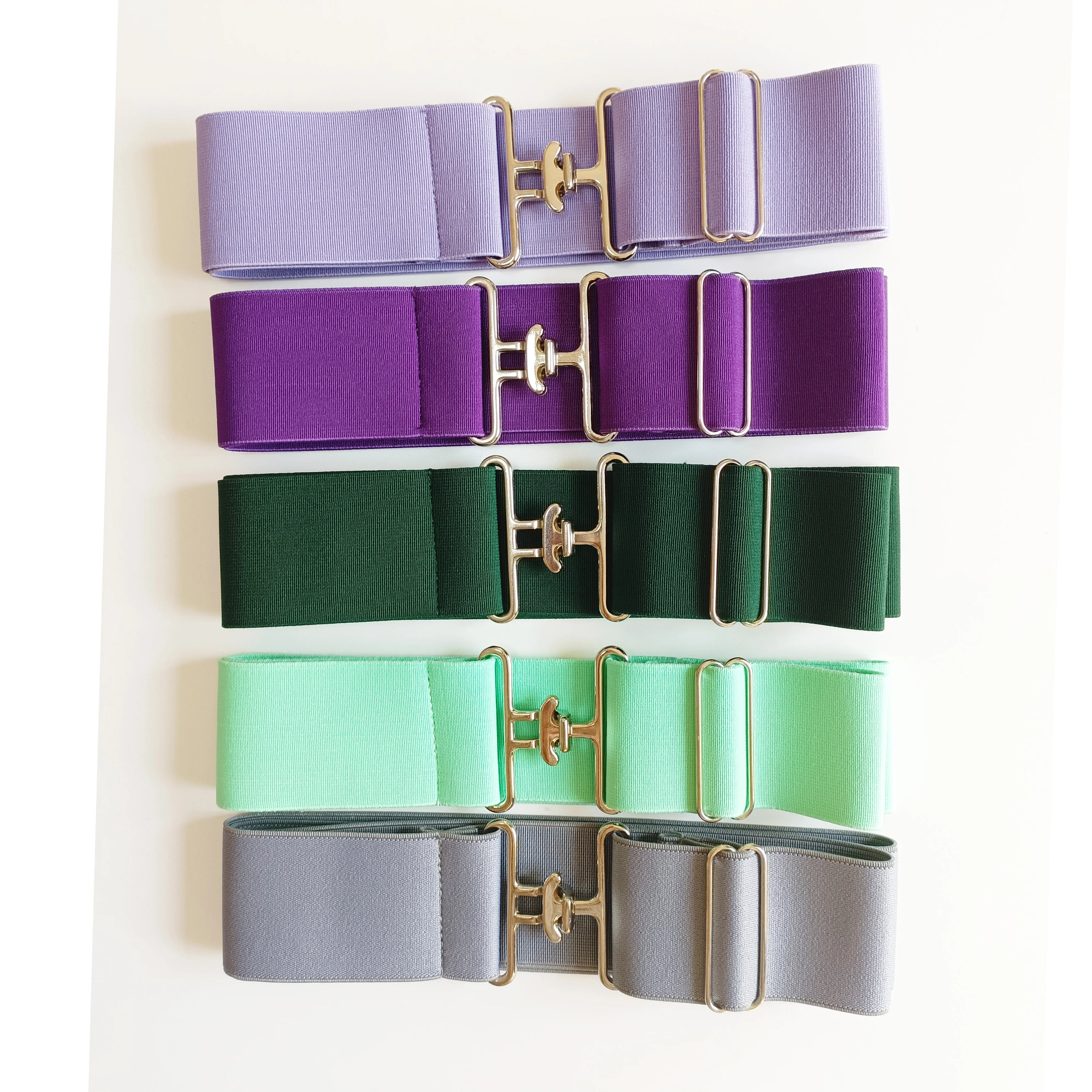 Customized 2 Inch 5 cm Elastic Belt for Equestrian with Surcingle Buckle for Horse Riding Breeches and Jodhpurs