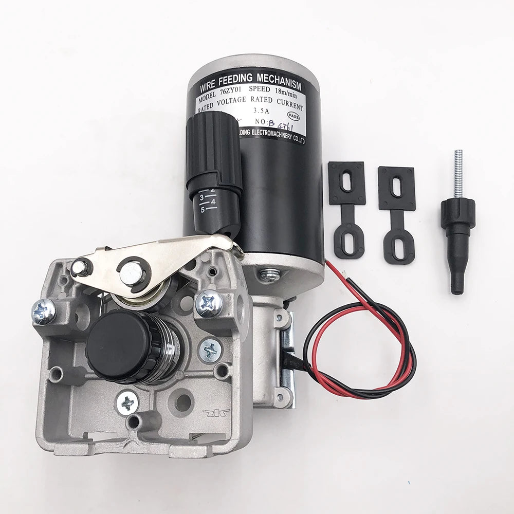 JINSLU 0.8-1.0mm DC24V/42V 80W Single Drive 76ZY01 Mechanism MIG MAG Welding Wire Feeder Motor Assembly OEM Black Made in China