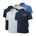 Men's Short-Sleeved Polo Shirt Men Sportswear Gym Tennis Nylon Knitted Polo Tee Shirt Quick Dry Custom Logo Men Polo T-Shirts