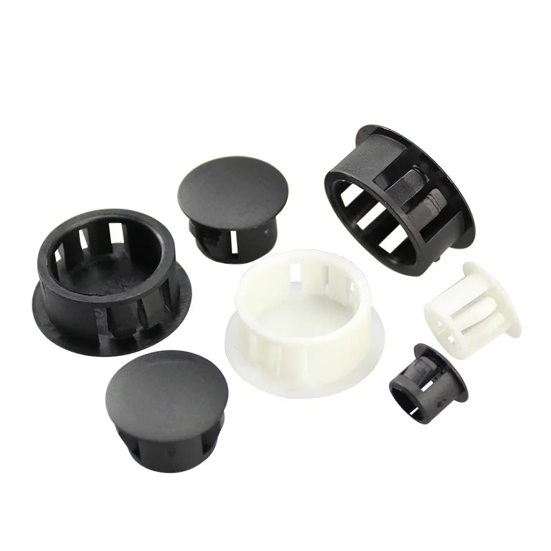 5mm-50mm Nylon Plastic Waterproof Hole Plug Round Snap Panel Wall Dust Cover Plugs