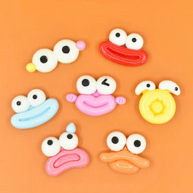 Cute Big Eye Cartoon Resin Flatback Cabochon for DIY Scrapbooking Phone Case Hairpin Decoration Key Chain Pendant