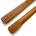 Custom 22 Frets Roasted Tiger Flame Maple Electric Guitar Neck ST Guitar Neck for Sale