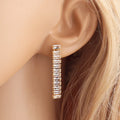 Zircon Claw Chain Full Diamond Eardrop Bracelet Three-piece Necklace Jewelry Set