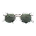 Custom Logo Retro Round Sunglasses Polarized Tac Lenses Trendy White Transparent Frames Cellulose Mazzucchelli Acetate Shades