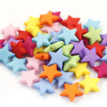 9mm 100pcs/bag Candy Color Frosted Star Plastic Charm for DIY Bracelet Necklace Jewelry