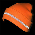 Factory Shop Knitted Reflective Beanie High Vis Yellow Reflective Stripe Beanie Hat for Adult