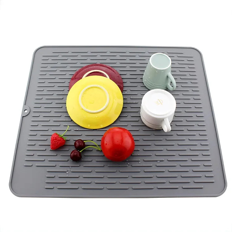 Wholesale Dish Drying Mat Silicone Customized Food Safe Rectangle Silicone Dish Drying Mat OEM & ODM Dish Mat Drying