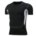Men's Tight Short Sleeve Fitness Running Training Clothes Stretch Quick Dry Clothes Short Sleeve Gym Fitness Men T Shirt