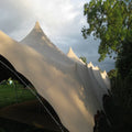 Motowin Waterproof Outdoor Anti-UV Theatre Tent Fire Resistant Aluminum Pole Polyester Fabric Structures Marquees Bedouin
